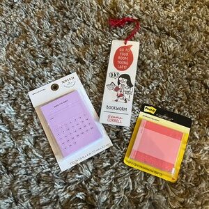 NWT PostIt notes‎ and bookmark